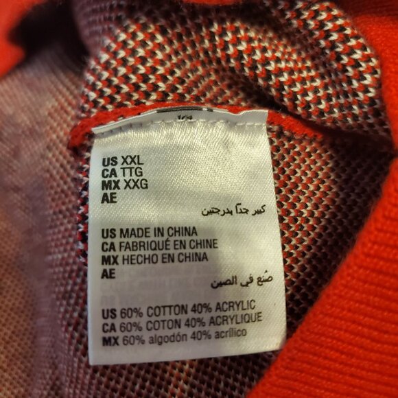 Charter Club Mens Red Plaid Holiday Pullover Sweater XXL - Picture 9 of 10